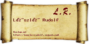 László Rudolf névjegykártya